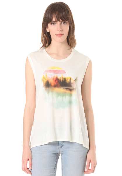 Volcom Peaced Out - Khaki/Beige Donna Estate T-Shirts (O5564)